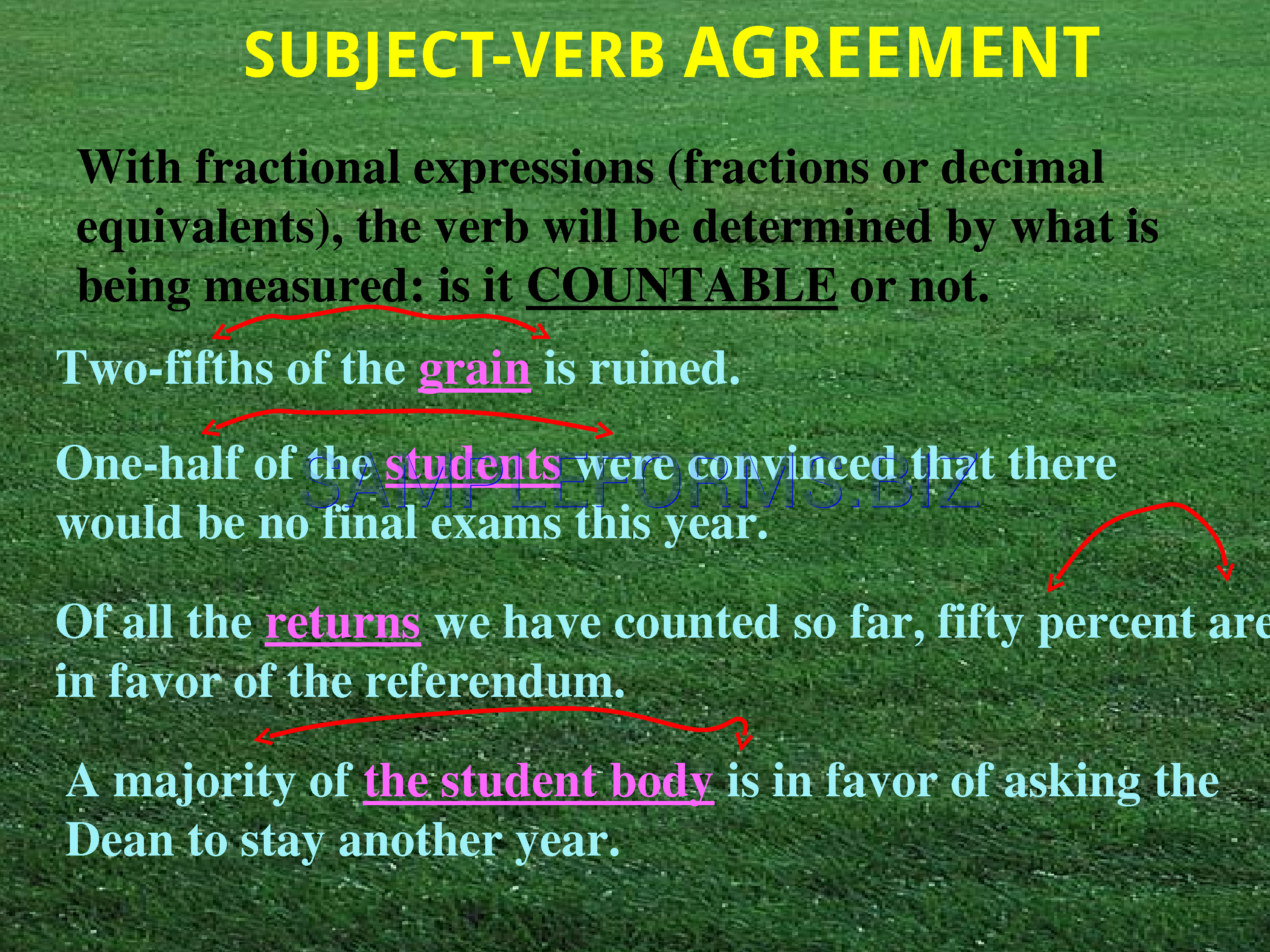 Preview free downloadable Subject-Verb Agreement ppt 1 in PDF (page 5)